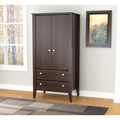 Inval Armoire/Wardrobe 20.4 in. D x 31.5 in. W x 63 in. H in Espresso AM-17723